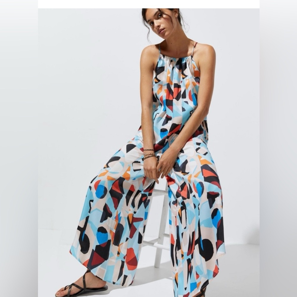 Anthropologie wide leg jump suit. size Xl